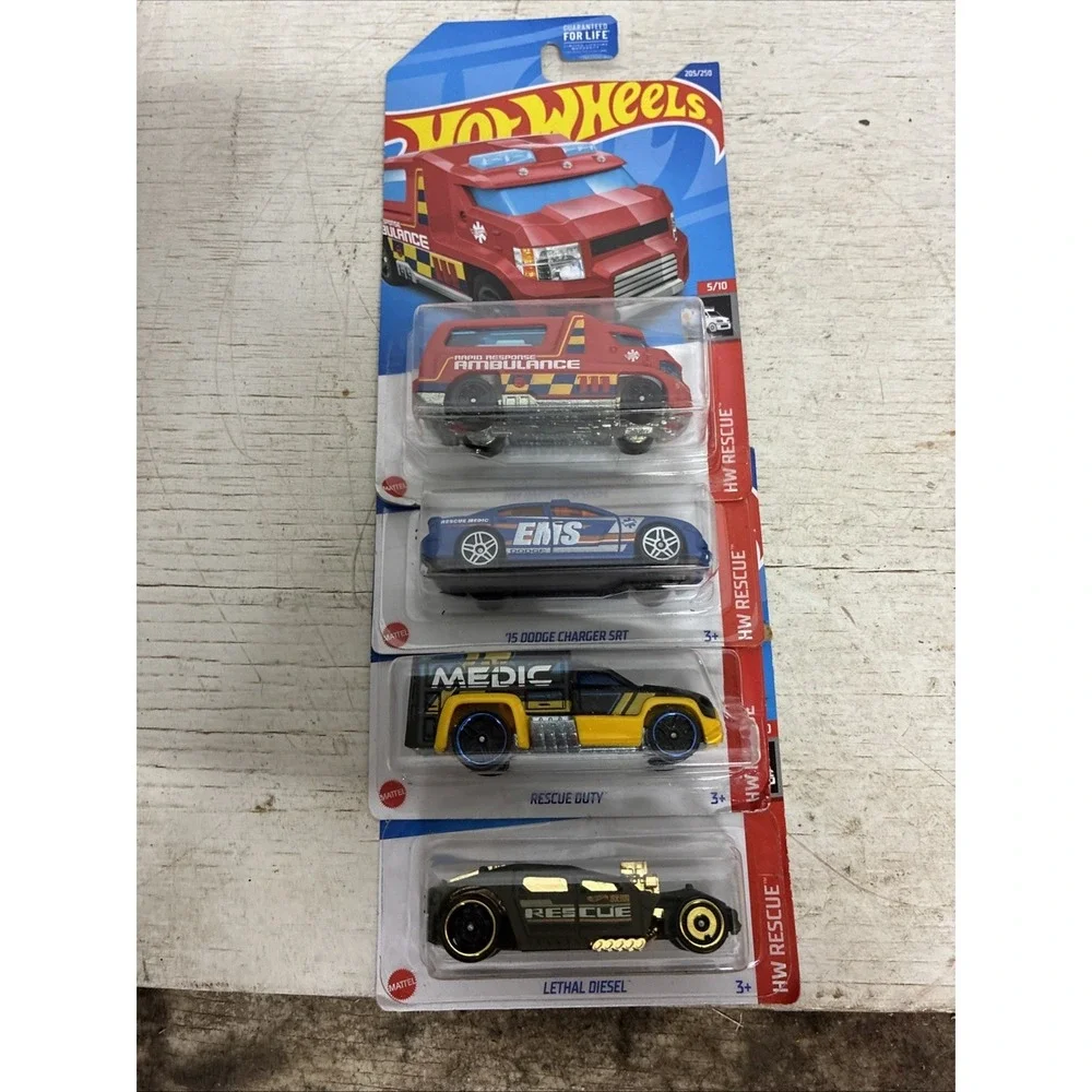 Four Hot Wheels HW RAPID RESPONSE Die cast Collectible Toy Car NIB